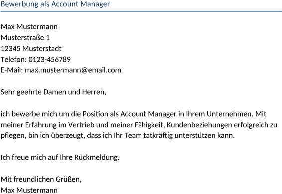 Bewerbung-Account-Manager