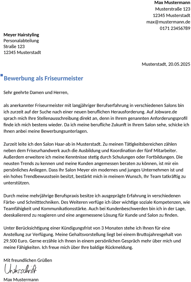 Bewerbung-FriseurmeisterIn-Berufserfahren