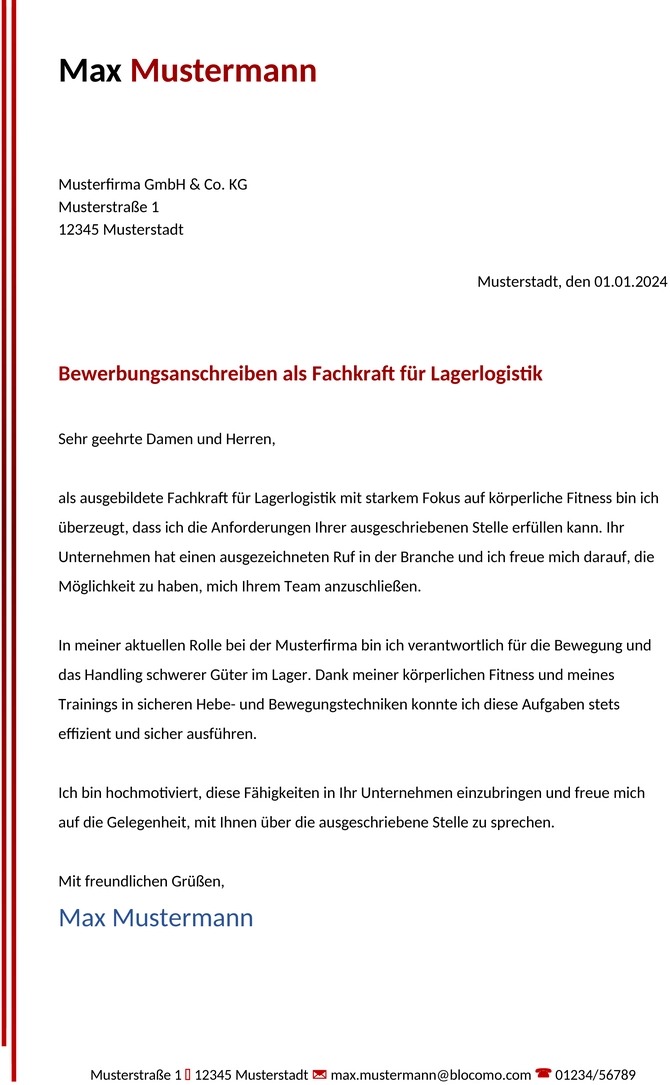 Bewerbungsanschreiben-Fachkraft-Lagerlogistik