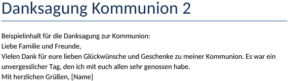 Danksagung-Kommunion-Vorlage