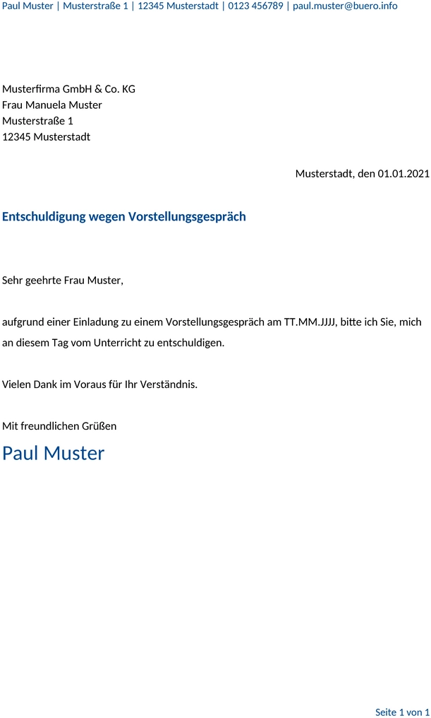 Entschuldigung-Schule-Vorstellungsgespraech