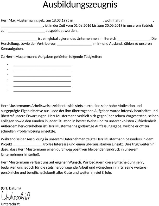 Muster-Ausbildungszeugnis-Sehr-Gut