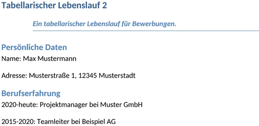 Tabellarischer-Lebenslauf
