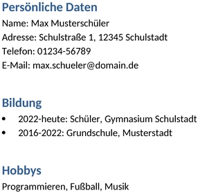 Tabellarischer-Lebenslauf-Schueler