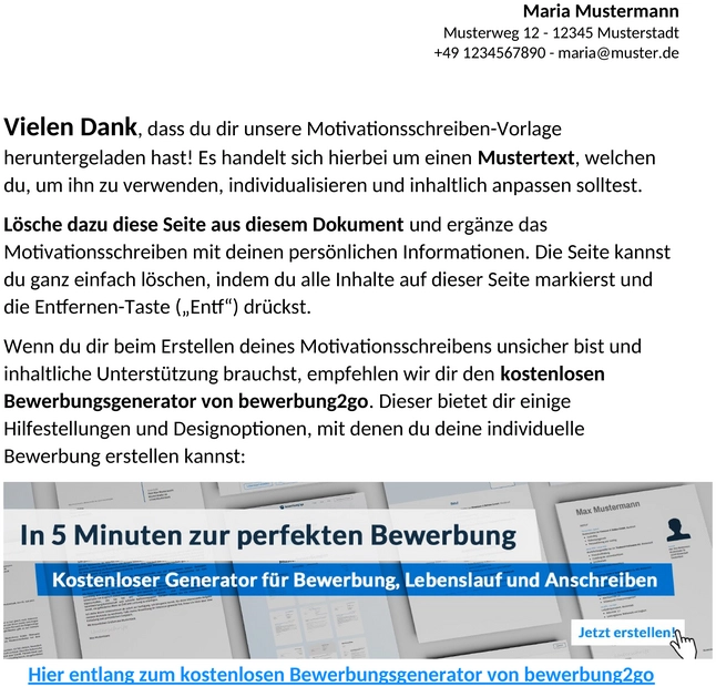 Vorlage-Motivationsschreiben-Promotion-Klassisch
