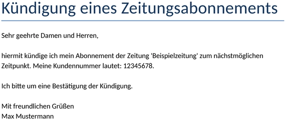 Zeitungsabonnement-kuendigen