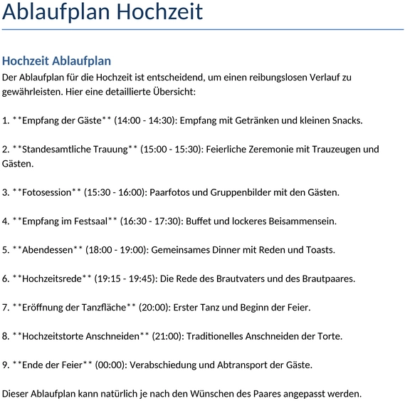 ablaufplan-hochzeit