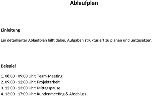 ablaufplan-planung