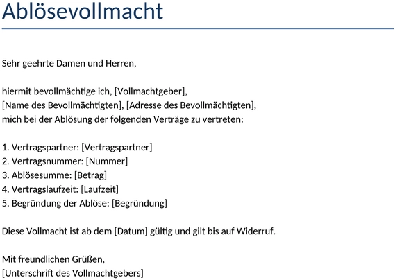 abloesevollmacht-uebertragung