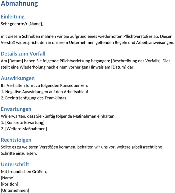 abmahnung-vorlage