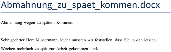 abmahnung-wegen-zu-spaet-kommen
