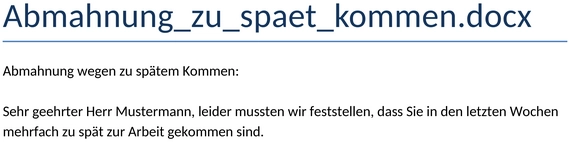 abmahnung-zu-spaet-kommen