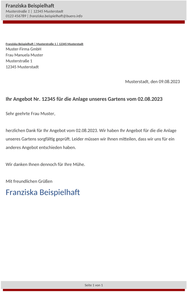 absage-angebot-formulierung