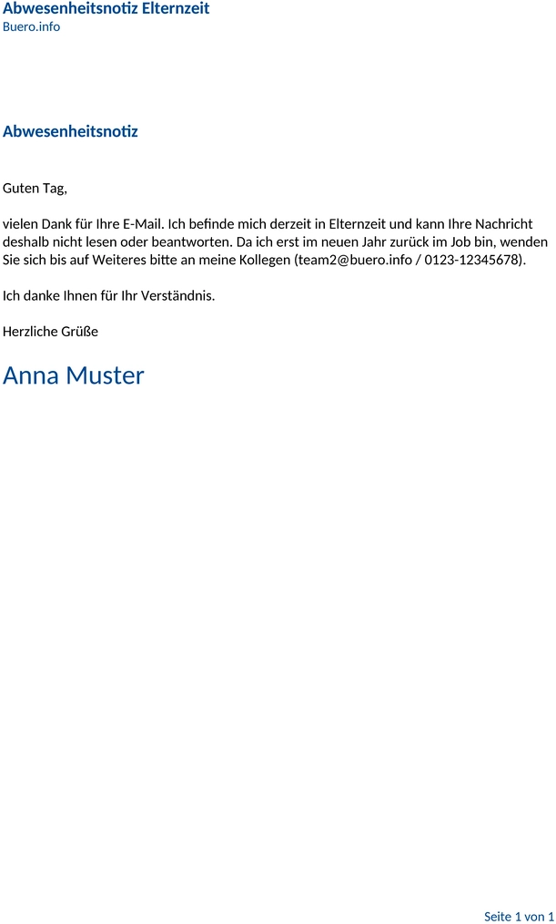 abwesenheitsnotiz-elternzeit-beispiel