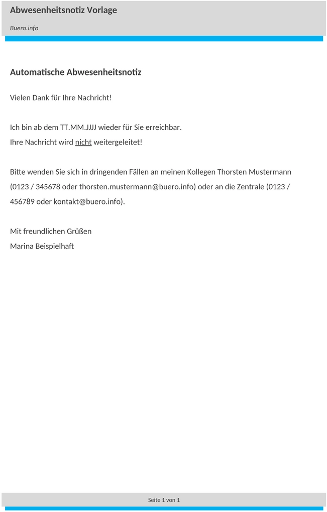abwesenheitsnotiz-vorlage