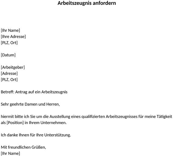 anforderung-arbeitszeugnis