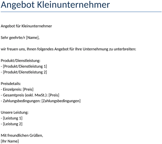 angebot-fuer-kleinunternehmer