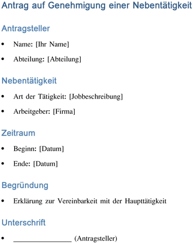 antrag-auf-genehmigung-einer-nebentaetigkeit