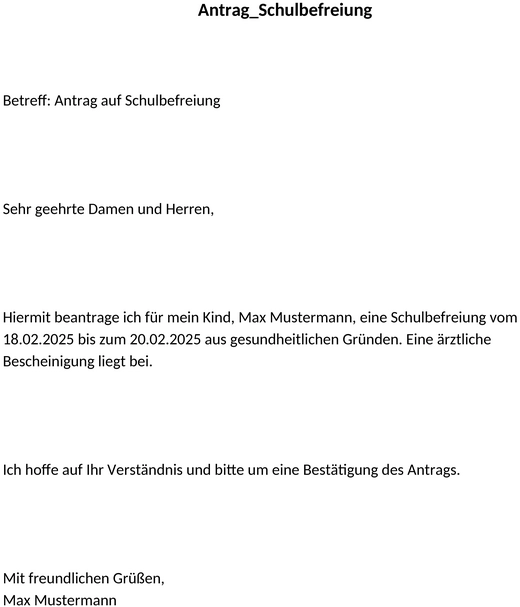 antrag-schulbefreiung