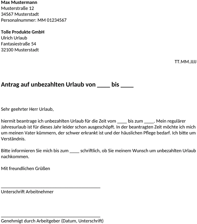 antrag-unbezahlter-urlaub