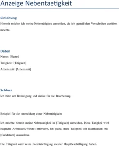 anzeige-nebentaetigkeit-anmelden-vorlage