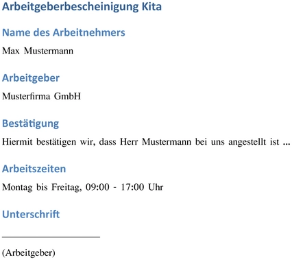 arbeitgeberbescheinigung-kita-unterlagen-bereitstellen-aufbewahren