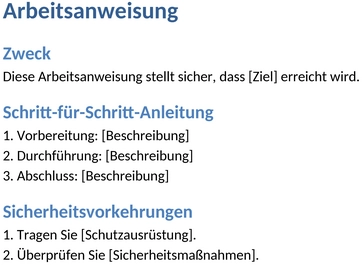 arbeitsanweisung-vorlage
