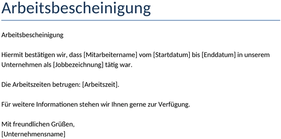 arbeitsbescheinigung-vorlage