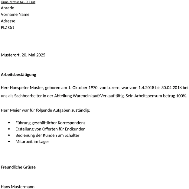 arbeitsbestaetigung-vorlage-schweiz