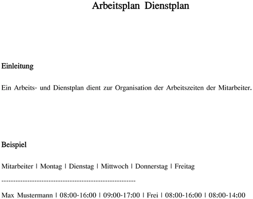 arbeitsdienstplan-organisation-von-mitarbeitern