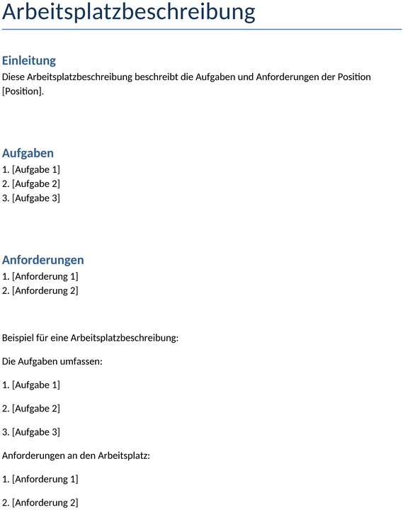 arbeitsplatzbeschreibung-vorlage