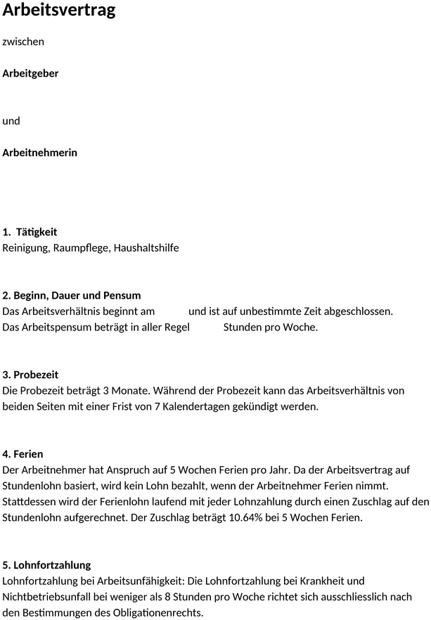 arbeitsvertrag-putzkraft-stundenlohn-vorlage