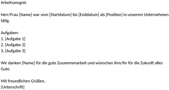 arbeitszeugnis-vorlage
