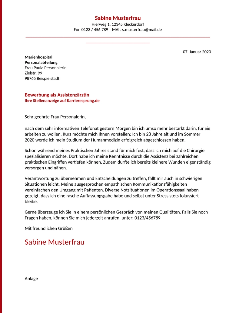 arzt-anschreiben-bewerbung