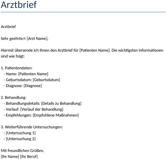 arztbrief-vorlage