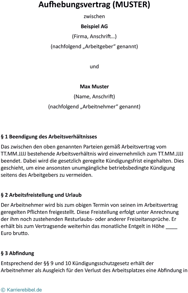 aufhebungsvertrag-vorlage-einvernehmliche-beendigung-arbeitsverhaeltnis