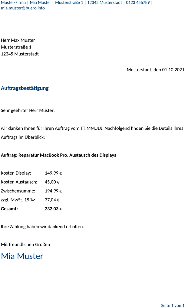 auftragsbestaetigung-vorlage