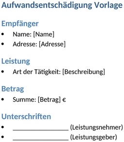 aufwandsentschaedigung-vorlage
