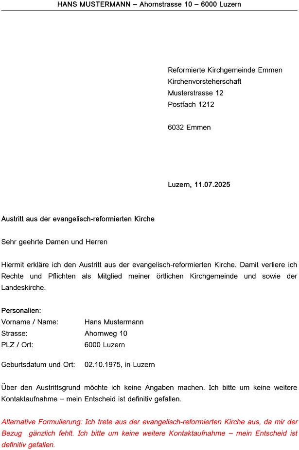 austritt-aus-der-evangelisch-reformierten-kirche-vorlage