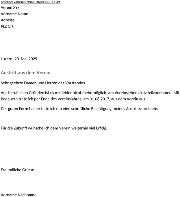 austritt-verein-word-vorlage