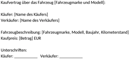 auto-kaufvertrag