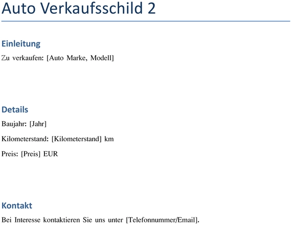 auto-verkaufsanzeige-vorlage-word
