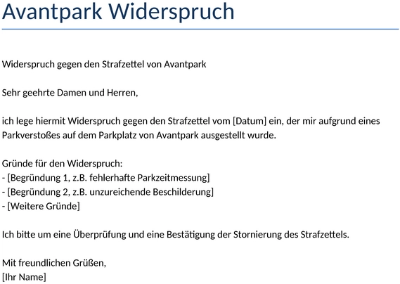 avantpark-widerspruch