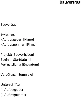 bauvertrag-vorlage