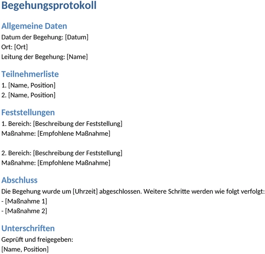 begehungsprotokoll