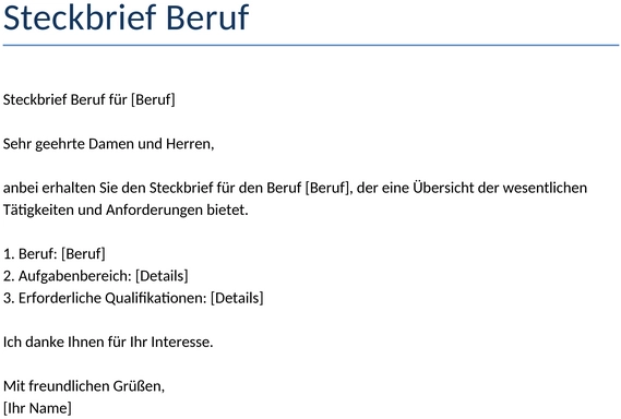 berufssteckbrief