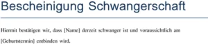 bescheinigung-schwangerschaft-vorlage-gesundheit-familie-vollmachten