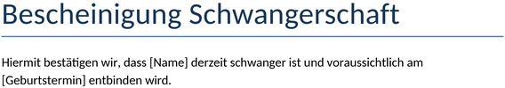bescheinigung-schwangerschaft