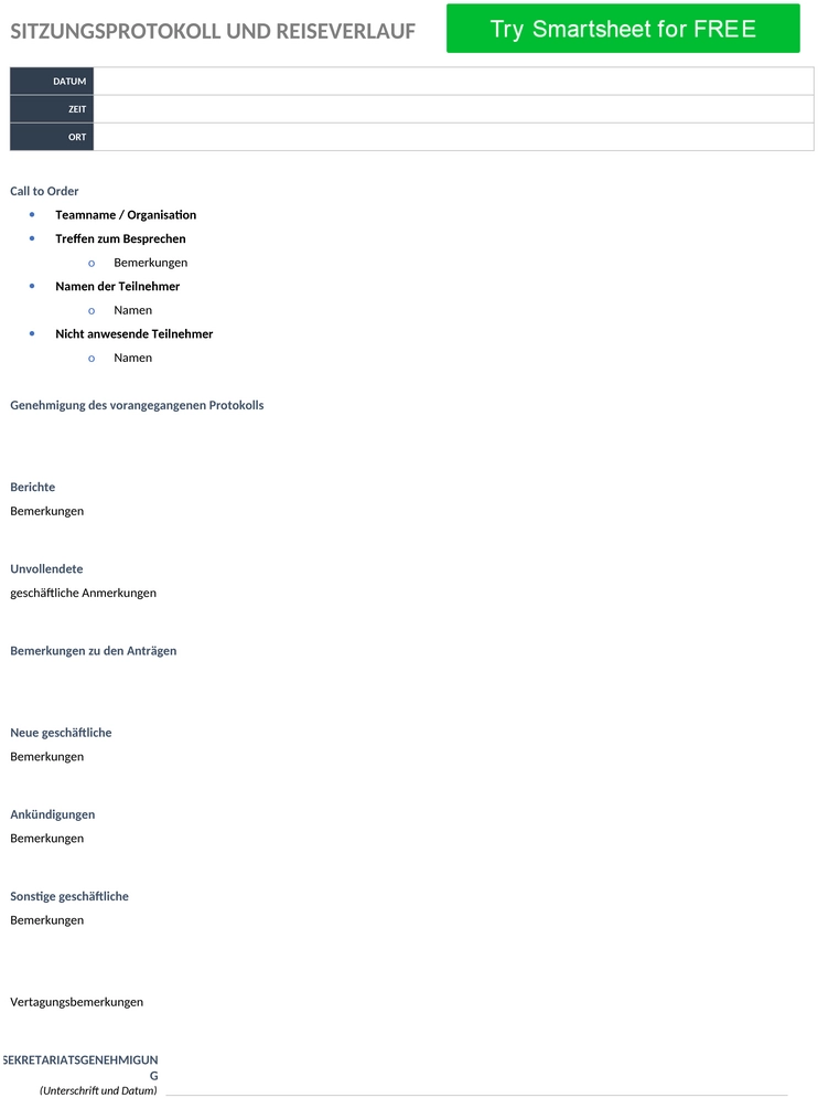 besprechungsprotokoll-und-reiseplan-vorlage-word