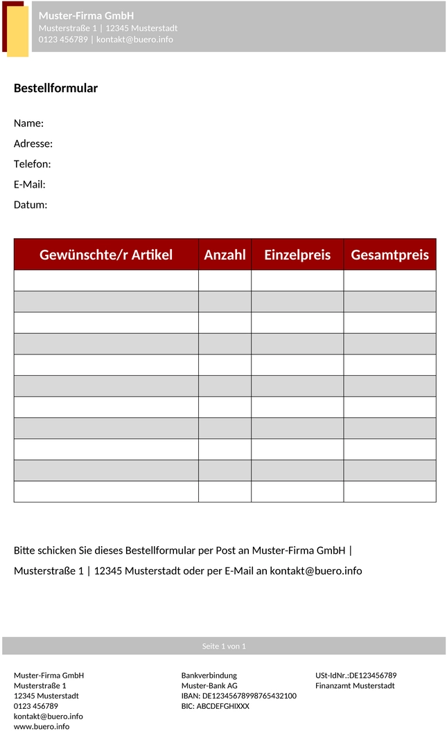 bestellformular-kostenlos